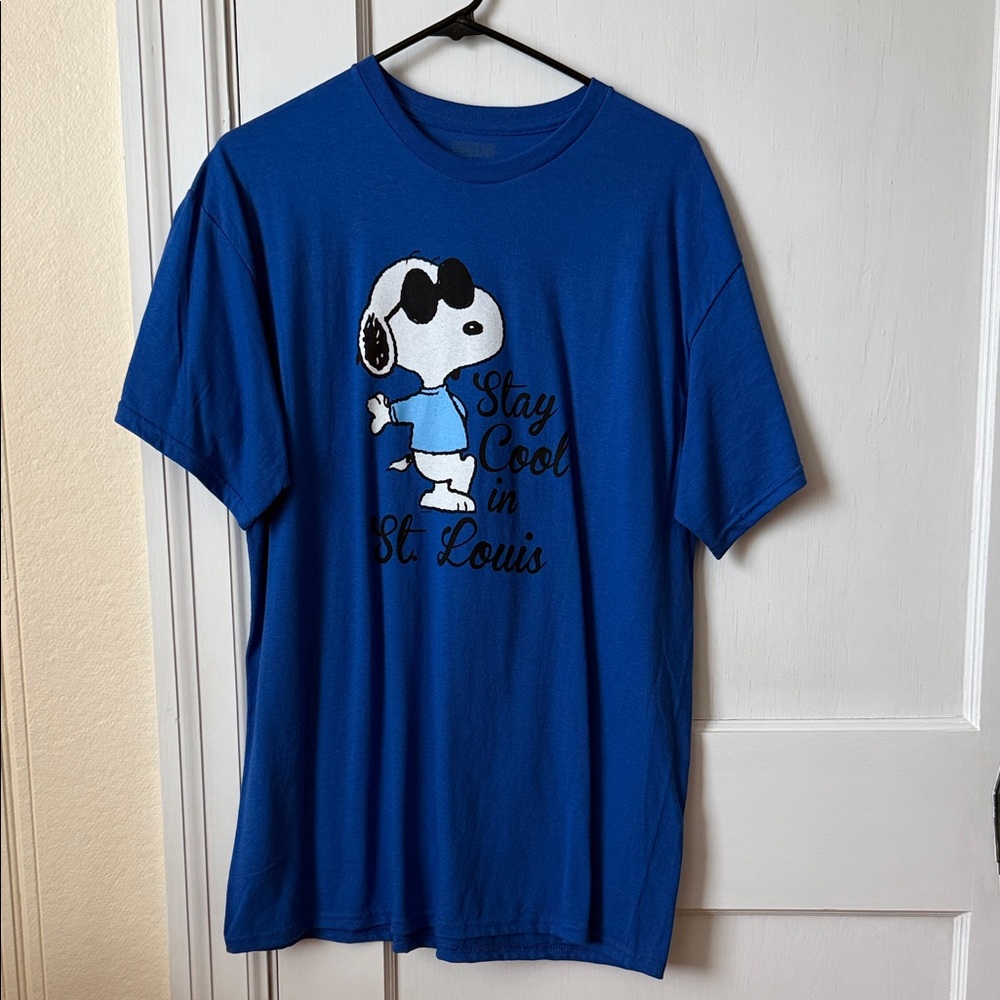Blue Snoopy Dog Graphic T-Shirt St. Louis